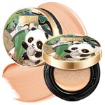 CATKIN Panda Land Full Coverage Cushion Fondation, Breathable Hydrating Nourishing Poreless Face Makeup Save for Sensitive Skin,Sheer Finish (C03 Medium Beige)