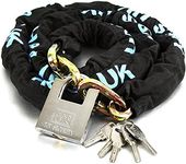 H&S Heavy Duty Bike Chain Lock - 10mm x 2m - Anti Theft Motorcycle and Bicycle Security Chain and Padlock with 5 Key Set