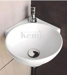 BATHERO Porcelain Wash Basin, Glossy Finish - White