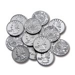Learning Advantage Play Quarters - Set of 100 Plastic Coins - Designed and Sized Like Real US Currency - Teach Money Math with This Pretend Play Resource
