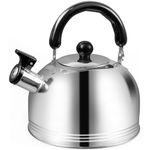 Tea Kettle, 3 Quart Whistling Tea Kettle, Stovetop Whistling Teakettle Tea Pots for Stove Top with Ergonomic Folding Handle, Small Teapot, Water Boiler for Tea, Coffee (Whistling Tea Kettle 3 Quart)