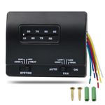 7330F3852 Thermostat Single Stage Heat and Cool Compatible with Coleman RV Air Conditioner Mach Series 7330F3852 Single Stage Heating/Cooling Control Efficient Temperature Regulation (Black)