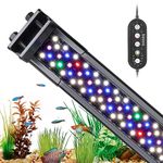 hygger Clip On Aquarium Light, Full Spectrum LED Aquarium Light, 18W 24/7 Lighting Fish Tank Light with 10 Colors, Adjustable Timer,3 Modes for 45-60cm Planted Tank