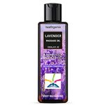 Healthgenix Sensual Lavender Massage Oil For Warming, Relaxing - 120ml, Blend with Almond, Grapeseed, Vitamin-E & Peppermint Oils For Massage Therapy, Moisturizing Body For Men & Women