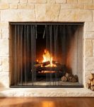 Mesh Fireplace Screen Heavy Duty Steel Fire Place Screen 19"x24" for Hearth