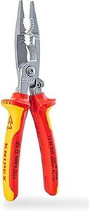 Knipex Pliers for Electrical Installation chrome-plated, insulated with multi-component grips, VDE-tested 200 mm 13 96 200