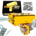 Money Gun Shooter – RUVINCE Money Gun for Movies That Look Real, Prop Gun Make it Rain, Handheld Cash Gun for Game Movies Party