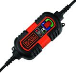 BLACK+DECKER BM3B Fully Automatic 6V/12V Battery Charger/Maintainer with Cable Clamps - 1.5 Amp, Multi