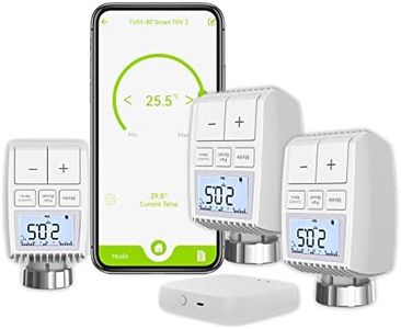 MOES Smart Radiateur Thermostat - 3 Radiateurs Avec 1 Hub, Chauffage Intelligent Tuya, Contrôleur Compatible Avec Alexa Google Home