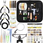 Tanstic 1489Pcs Jewelry Making Supplies Kit, Jewelry Making Kit with Jewelry Making Tools, Jewelry Pliers, Jewelry Wires, Jewelry Jump Rings Findings and Storage Bag for Jewelry Repair and Beading