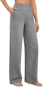 G4Free Straight Leg Sweatpants for Women Wide Leg Yoga Pants with Pockets Dress Pants for Women Bootcut Stretch Trouser Pants Work Slacks(Heather Grey,XXS,33")