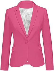 LookbookStore Womens Blazers and Jackets Casual Holiday Blazer for Women Linen Blazer for Women Spring Jacket Blazer Plus Size Women Business Casual Clothes for Women Hot Pink1 Size XXL Size 20 22