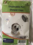 Disposable Pet Shower Caps, Ear Infection Prevention, Ears Drops Guard, Surgical Area Cover, Overhanging Ears Protection for Dogs, Cats in Bath, Rain, Water, 12 Caps/Pack (XLarge)