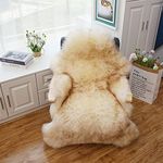 Altlue Real Genuine Sheepskin Rug Natural Sheepskin Throw Real Full Sheepskin Rugs Fluffy Fur Rug Authentic Sheepskin Seat Covers For Chairs Sheepskin Seat Pads Cushion (70X100cm)