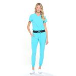 Dagacci Medical Uniform Women and Men Unisex 4-Way Stretch Jogger Scrub Set, Aqua Blue, Small