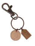 Year 2017 British Penny Keyring, 7th Anniversary Gift, 7th Copper Anniversary