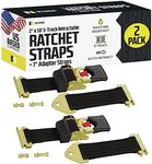 DC Cargo Bolt-on E-Track Auto Retractable Ratchet Straps Heavy Duty - (2 Pack) 2 Inch x 10 Ft - Retractable Ratchet Tie Down Straps for Boats, Jet Skis, Motorcycles, ATVs - 4,000 lbs Break Strength