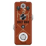 Amuzik Distortion Guitar Pedal Holy War Guitar Metal Pedal Analong Heavy Guitar Effects Pedal Classic Metal Sound For Electric Guitar True Bypass