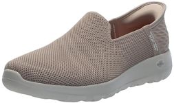 Skechers Women's Go Walk Joy Vela Hands Free Slip-ins Sneaker, Taupe, 10 Wide