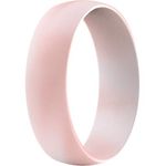 ThunderFit Silicone Rings for Men and Women, 6mm Wide - 1.5mm Thick (1 Ring - Light Pink Mix - Size 11.5-12 (21.30mm))