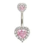 Excepro 1PC 14G(1.6mm) Double Heart