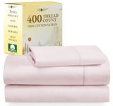 California Design Den Softest 100% Cotton Sheets, Twin XL Sheets Set, 3 Pieces, 400 Thread Count Sateen, Bedding for Kids, Dorm Rooms & Adults, Deep Pocket Sheets, Cooling Sheets (Pink)