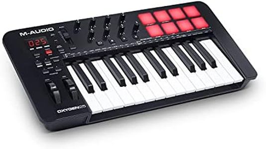 M-Audio Oxygen 25 (MKV) – 25 Key USB MIDI Keyboard Controller With Beat Pads, Smart Chord & Scale Modes, Arpeggiator and Software Suite Included