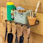 StoreYourBoard Garden Hand Tool Organizer, Wall Mount Storage Shelf for Hanging Tools, Pots, Trowel, Cultivator, Hoe, Knife, Scisssors, Pruners, and More