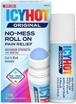 Icy Hot Original No Mess Roll On, Quick-Drying, Fast and Effective, NSAID-Free Pain Relief for Muscle and Joint Pain Associated with Arthritis, Backache, Strains and Sprains, 73 mL