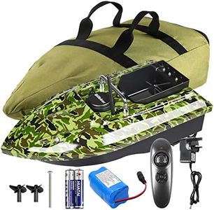 500m Fishing Bait Boat,Smart RC Bait Boats Speedboat,Carp Fishing Hook Post Boat,1.5kg Loading Hopper,Double Motor,Portable Handbag (Camo Boat)