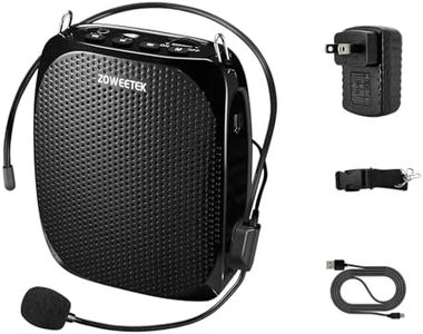 ZOWEETEK ZW-Z258 Portable Rechargeable Mini Voice Amplifier for Teachers with Wired Microphone Headset and Waistband,Supports MP3 Format Audio for Speech, Class, Training,Tour Guide,Power Amplifiers