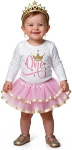 Luke and Lulu First Birthday Outfit Girl - 1st Birthday Princess Crown Tutu Set
