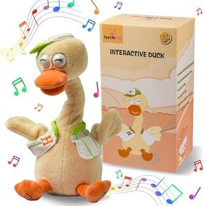 SWTOIPIG Talking Dancing Duck Toy Mimics and Interactive Plush Recording Repeats What You Say Stuffed Animals Shaking Neck Talking Doll