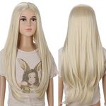 TANTAKO® Kids Long Blonde Princess Wig - Kids Halloween Costume Accessories Blonde Wigs Synthetic Fancy Dress Play Wigs(Blonde#0303)