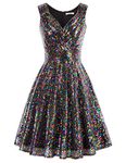 GRACE KARIN Women's Sequin Glitter Flared A line Cocktail Dress Size S CL061-10