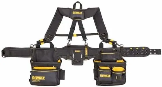 DEWALT Professional Tool Belt Organizer With Suspenders and 25 Pockets, Heavy Duty Construction (DWST540602)