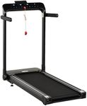 HOMCOM Folding Treadmill, 1.85HP Installation-Free Walking Jogging Running Machine, 12KM/H with 12 Pre-Programs and LED Display for Home Gym Office