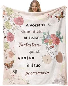 Agamedloay Regalo Donna, Regalo Donna Compleanno, Festa della Mamma Regalo per Donna, Regali Ispirativi per Migliori Amiche, Sorella, Regalo Donna natale Coperta morbida 130x150cm