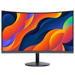 KOORUI 24-Inch Curved Computer Monitor- Full HD 1080P 60Hz Gaming Monitor 1800R LED Monitor HDMI VGA, Tilt Adjustment, Eye Care, Black 24N5C