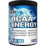 Ultimate BCAA Powder Workout Drink - Evlution Nutrition BCAA Pre Workout Powder for Long Lasting Energy and Mental Focus plus Post Workout Recovery & Muscle Protein Synthesis Support - Blue Raz