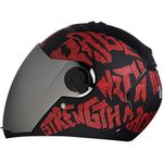 Steelbird SBA-2 Strength Stylish Bike Full Face Helmet ( Medium 580 MM, Matt Black Red with Chrome Silver Visor )