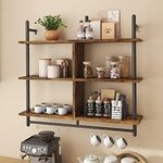 Bestier Floating Pipe Shelving Kitc