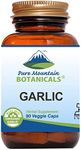 Pure Mountain Botanicals Garlic Pills-Kosher Vegan Capsules with 500mg Organic Garlic Allium Sativum Supplement for Immune, Cardiovascular & Cellular Detox Support, No Fillers, Non-GMO, 90 Veggie Caps