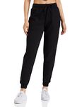 Amazon Brand - Symbol Women's Regular Fit Winter Track Pants (SYWHJOG320_Black_L)