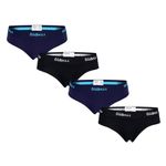 OddBalls | Womens Briefs Multipack | 4 Pack | Womens Underwear | Knickers | Cotton Bikini Briefs | Black & Midnight Bundle | Size 6