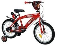 Huffy Disney Cars 16 Inch Boys Bike 5-7 Years Old + Stabilisers, 21941W, Red