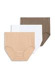 Jockey Women's Underwear No Panty Line Promise Tactel Brief - 3 Pack, White/Light/Deep Beige, 8