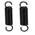 DACUAN Extension Spring, 2Pack Extended Tension Spring Wire for Home Repair Machinery, Manganese Steel Extended Compressed Spring Black 2.5x20x80mm(WxODxL)