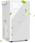 Maxesla 12L/Day Dehumidifiers for Home Damp with Laundry Drying Mode, Dehumidifier for Bedroom with Sleep Mode, 24H Timer, Automatic Humidity Sensor Display, Ideal for Damp, Mould and Laundry Drying