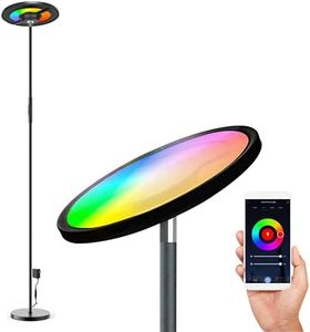 BrightX LED Smart Corner Lamp - Cool WiFi Light with Alexa and Google Compatible Voice Control - RGB Multi Colour Changing Mood Lighting - Standing Design for Home, Living Room and Bedroom (Black)